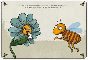flor y abeja