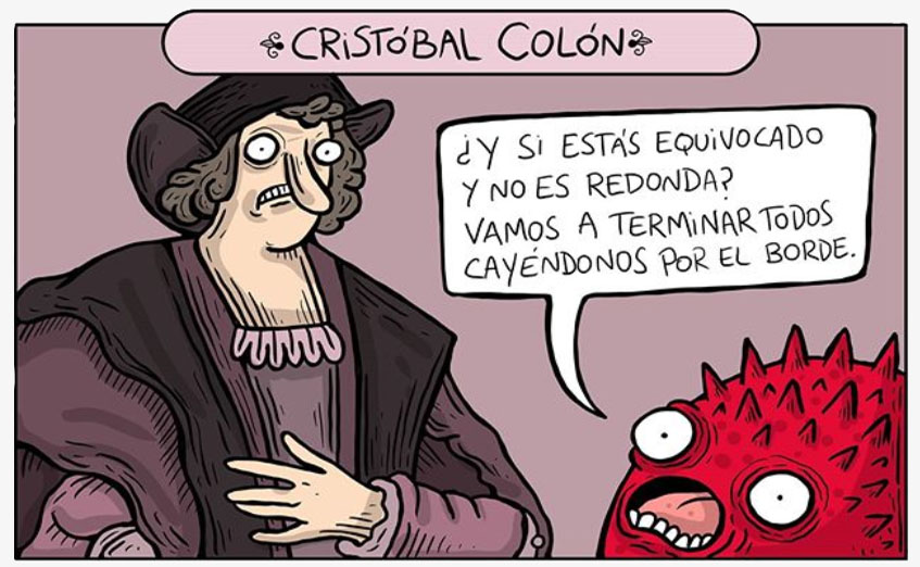 cristobal color habla con un monstruo rojo